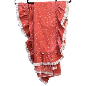 Vintage Unbranded Floral Calico Ruffle Fabric Cottagecore Prairie Trim